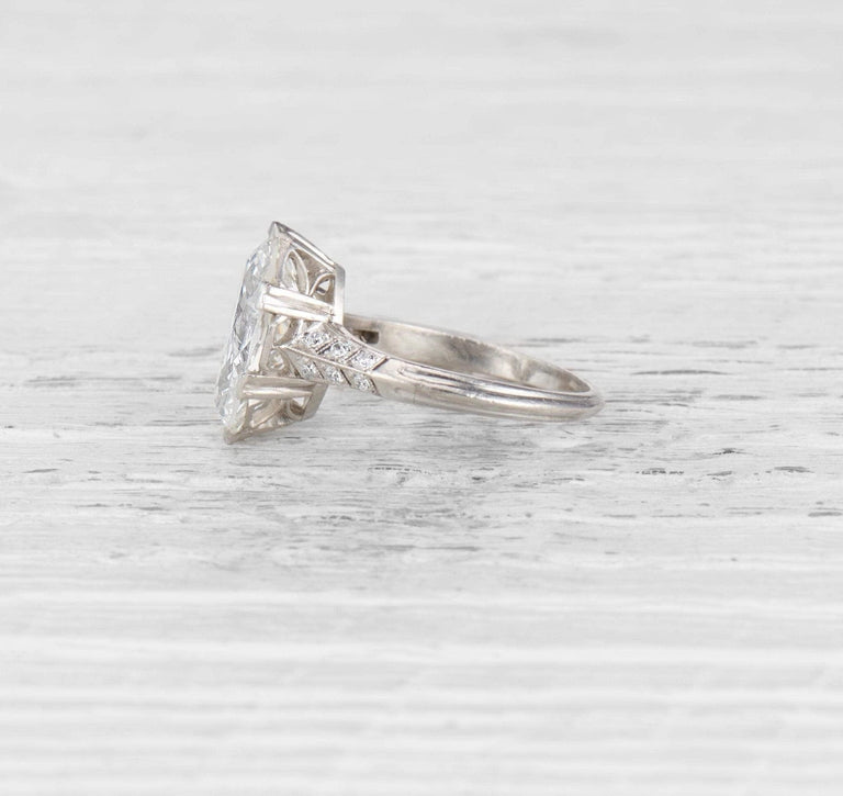 3.02 CARAT EDWARDIAN MARQUISE DIAMOND ENGAGEMENT RING