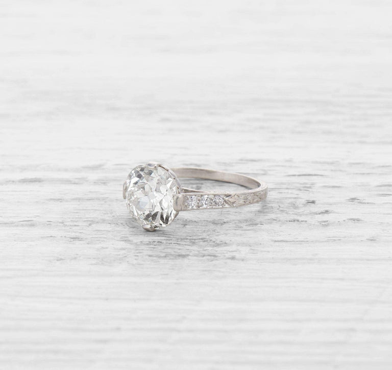 3.03 CARAT EDWARDIAN DIAMOND ENGAGEMENT RING