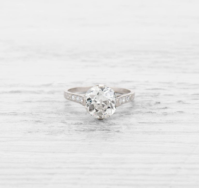 3.03 CARAT EDWARDIAN DIAMOND ENGAGEMENT RING