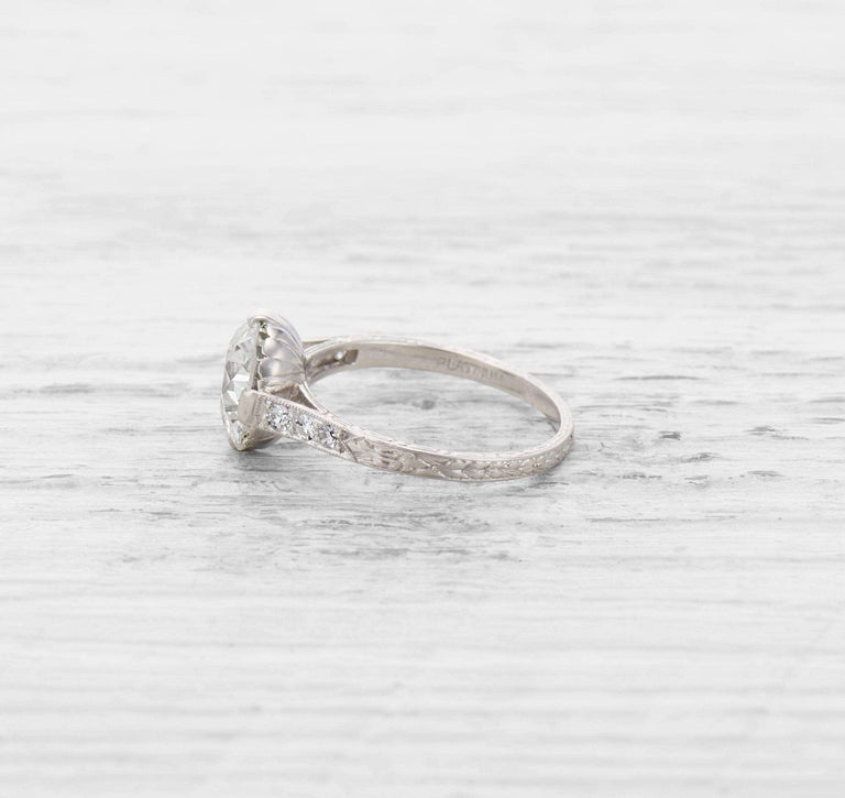 3.03 CARAT EDWARDIAN DIAMOND ENGAGEMENT RING