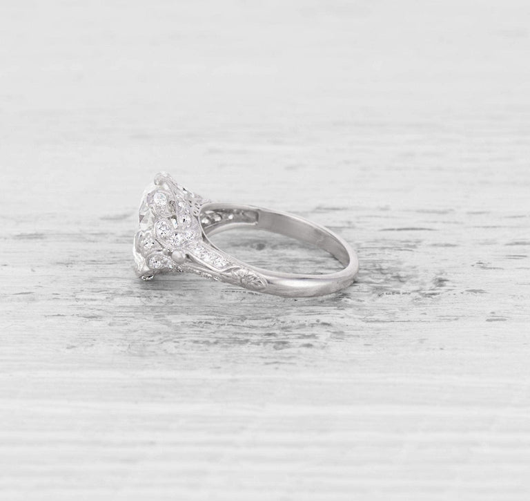 3.47 CARAT EDWARDIAN DIAMOND ENGAGEMENT RING