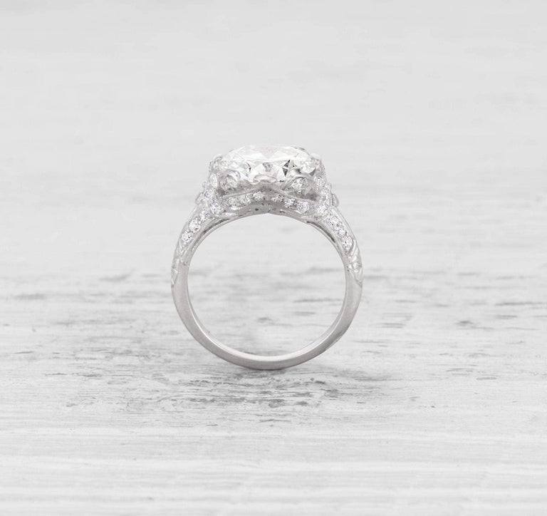 3.47 CARAT EDWARDIAN DIAMOND ENGAGEMENT RING