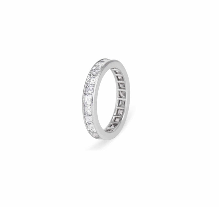 3 Carat Carre Cut Diamond Eternity Band
