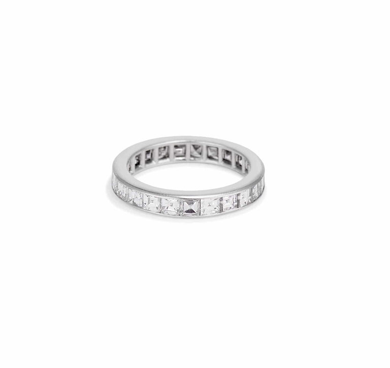 3 Carat Carre Cut Diamond Eternity Band