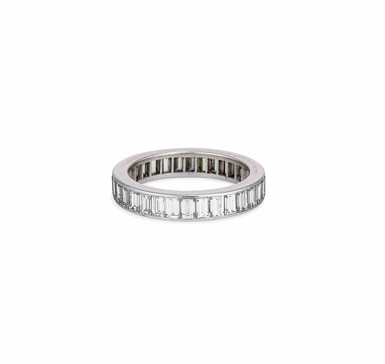 3 Carat Van Cleef & Arpels Art Deco Baguette Diamond Band