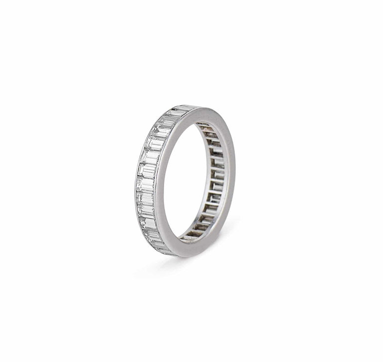 3 Carat Van Cleef & Arpels Art Deco Baguette Diamond Band