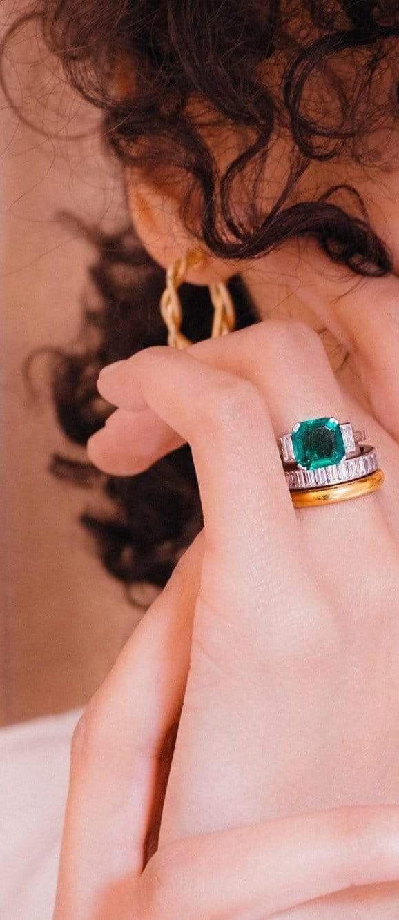 3 Carat Van Cleef & Arpels Art Deco Baguette Diamond Band