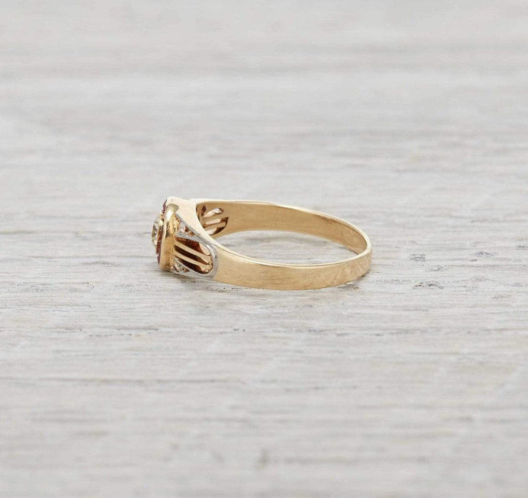 .30 Carat Edwardian Diamond & Ruby Engagement Ring