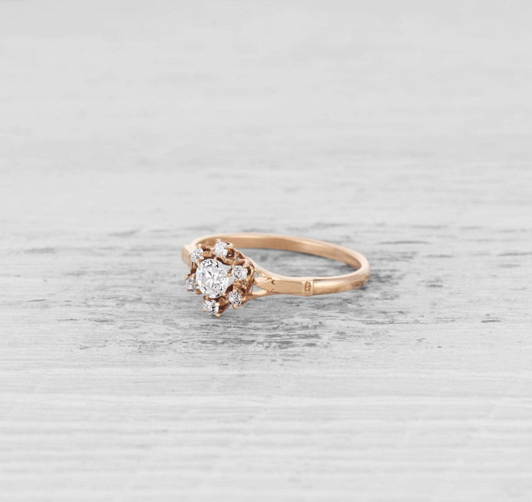 .30 CARAT VICTORIAN DIAMOND CLUSTER RING