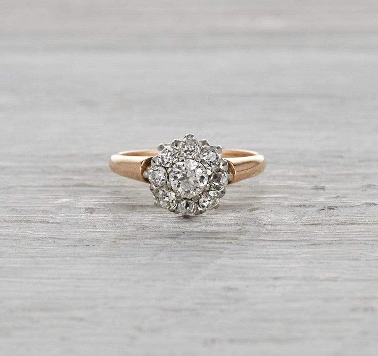 .32 Carat Edwardian Diamond Cluster Ring