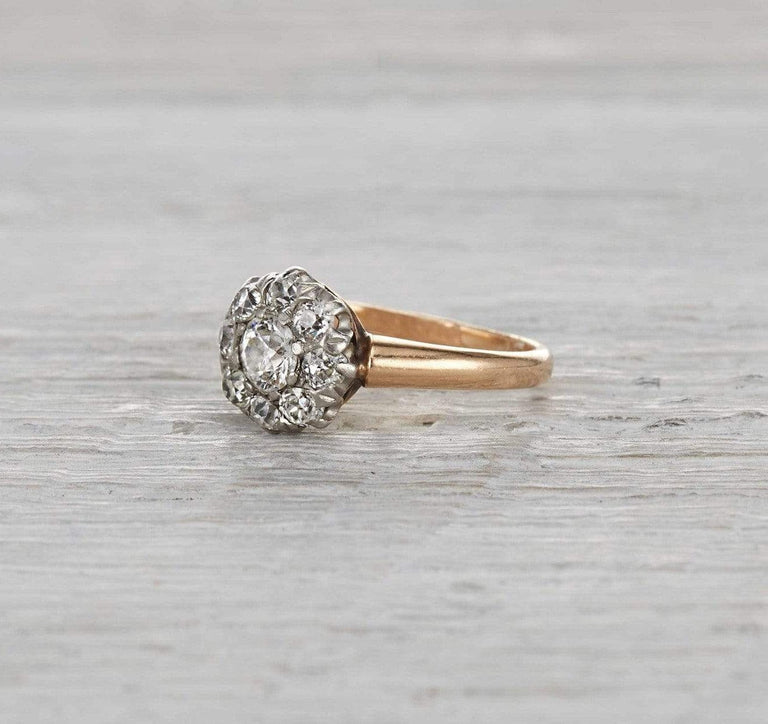 .32 Carat Edwardian Diamond Cluster Ring