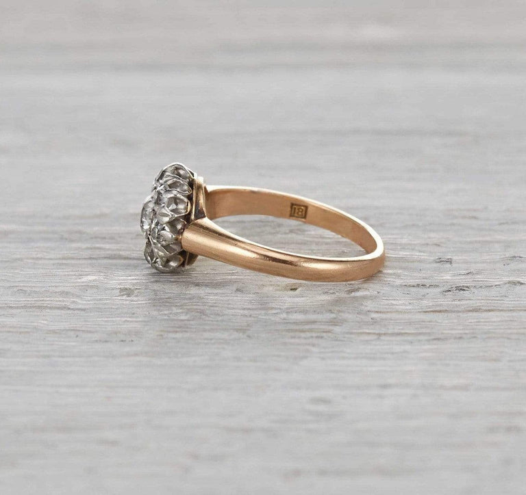 .32 Carat Edwardian Diamond Cluster Ring
