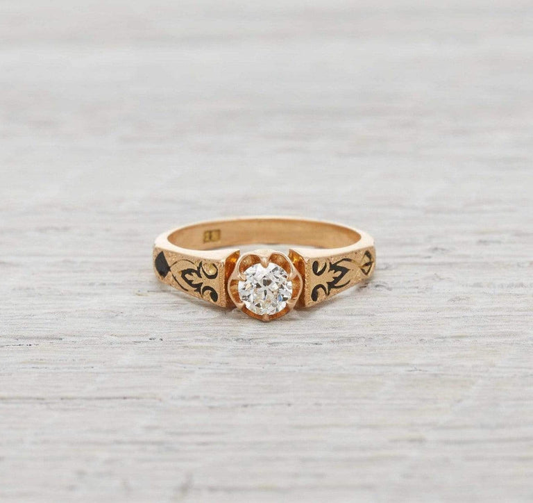 .35 Carat Gold Victorian Engagement Ring