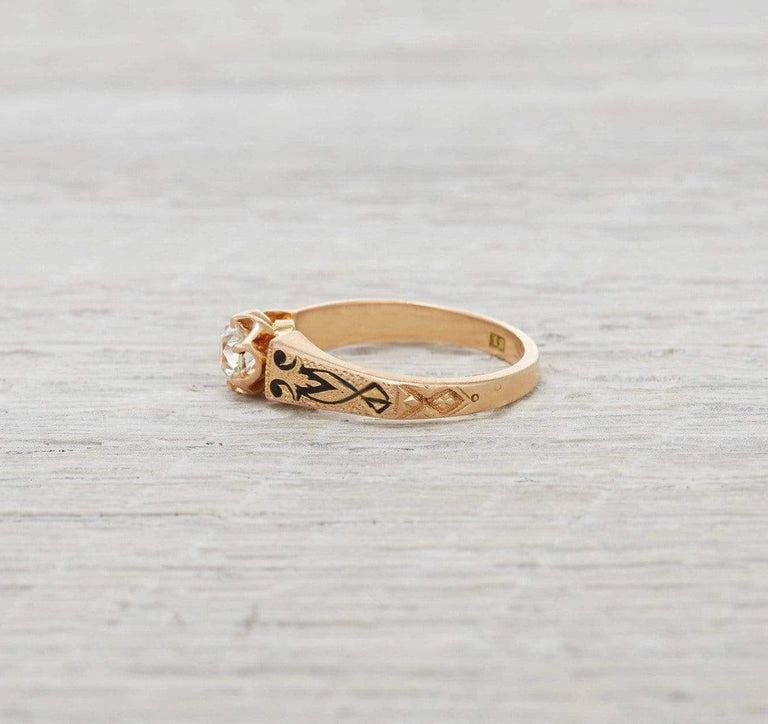 .35 Carat Gold Victorian Engagement Ring