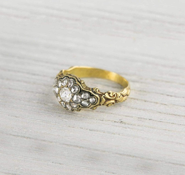 .38 Carat Antique Victorian Gold Diamond Engagement Ring