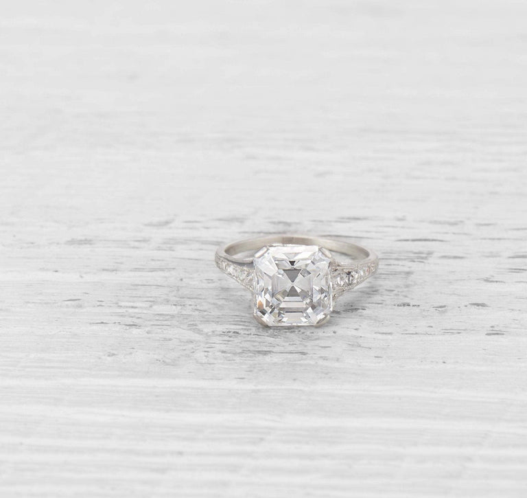 4.30 CARAT TIFFANY & CO. ART DECO DIAMOND ENGAGEMENT RING