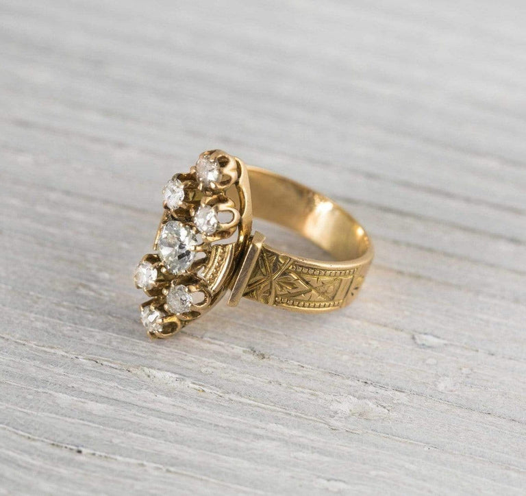 .40 Carat Antique Victorian Gold Engagement Ring