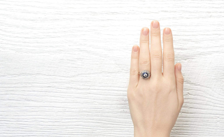 .40 Carat Art Deco Diamond and Sapphire Ring