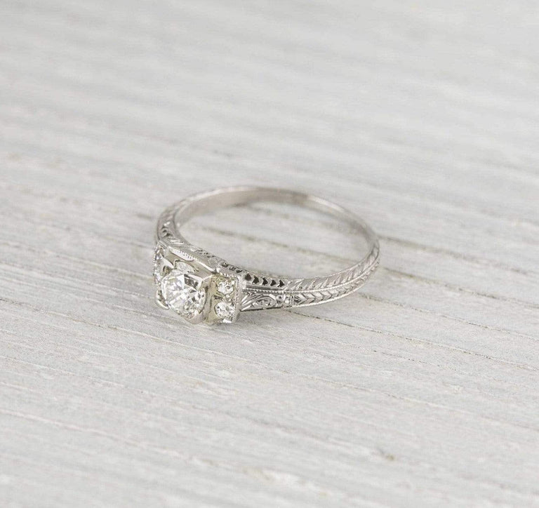 .40 Carat Art Deco Vintage Engagement Ring