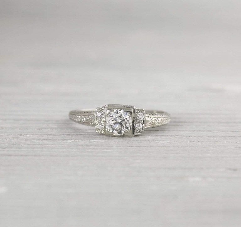.40 Carat Art Deco Vintage Engagement Ring