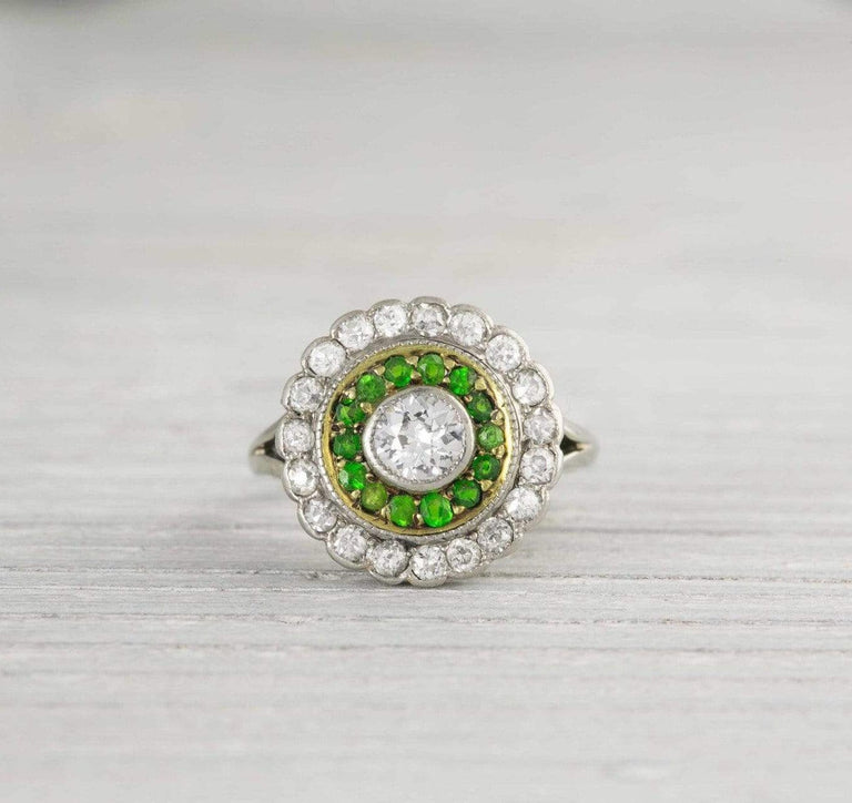 .40 Carat Edwardian Cluster Diamond Engagement Ring