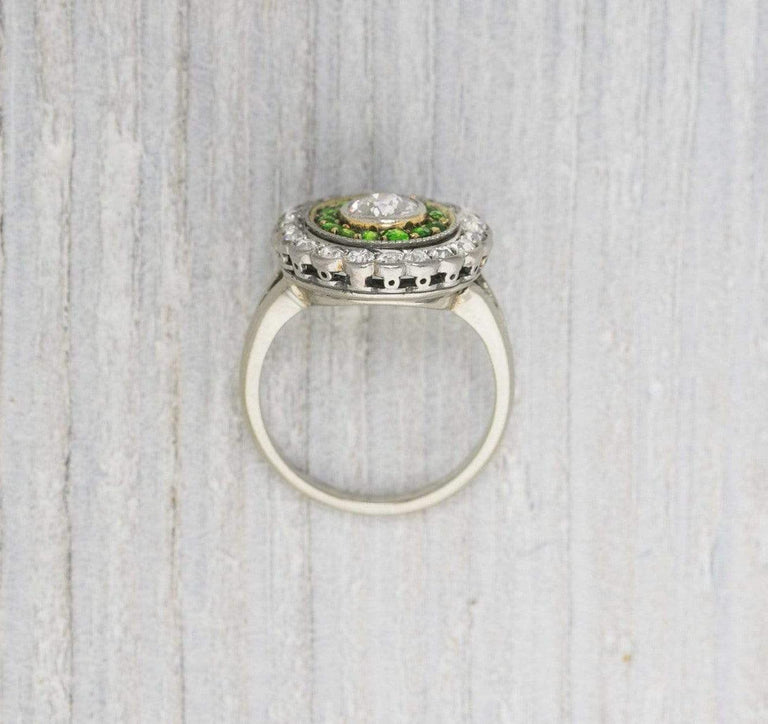 .40 Carat Edwardian Cluster Diamond Engagement Ring