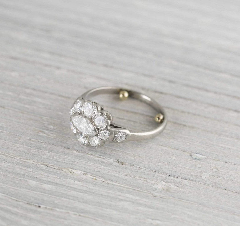 .40 Carat Vintage Art Deco Marquise Cut Engagement Ring