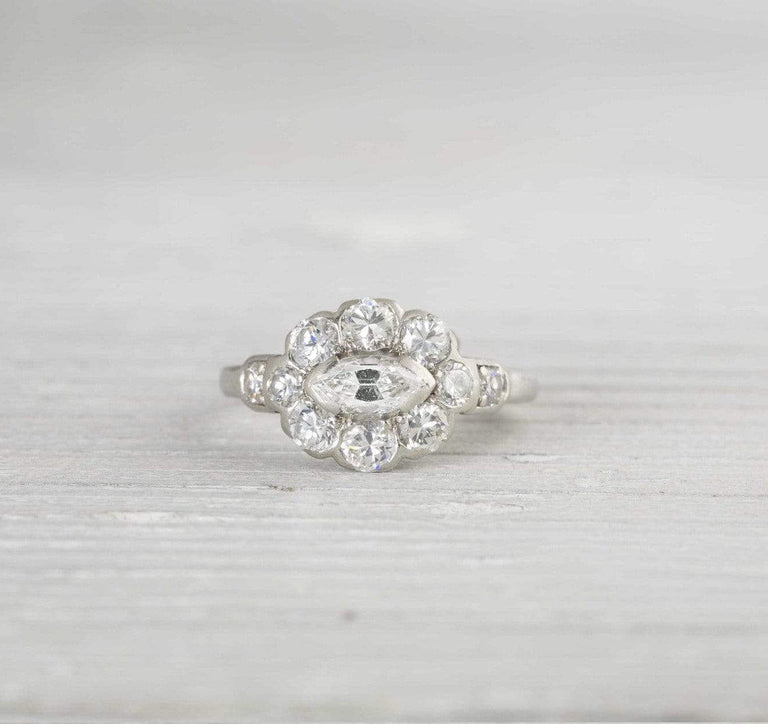 .40 Carat Vintage Art Deco Marquise Cut Engagement Ring