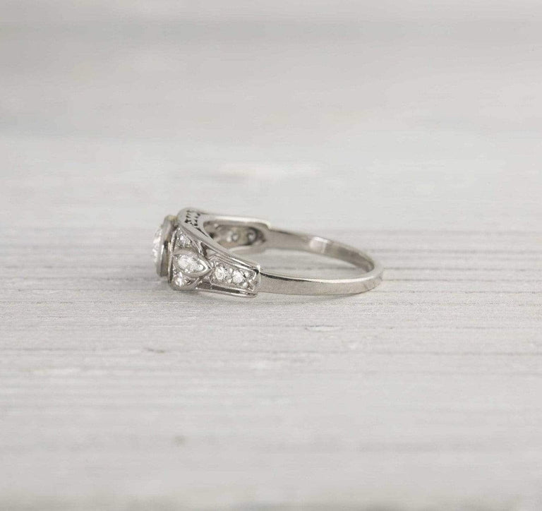 .45 Carat Art Deco Vintage Diamond Engagement Ring