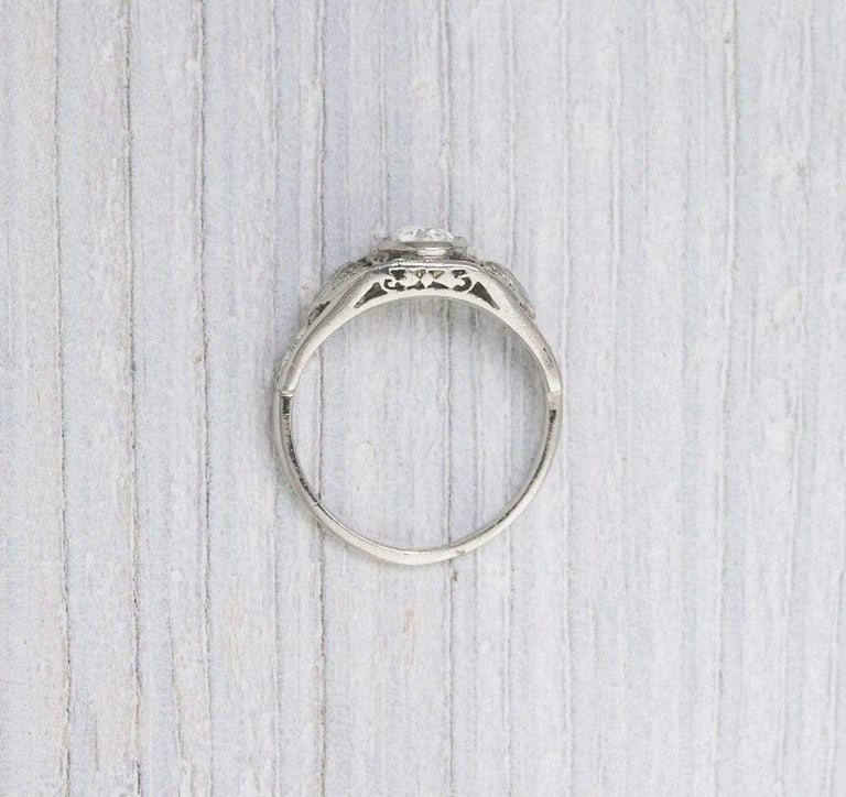 .45 Carat Art Deco Vintage Diamond Engagement Ring