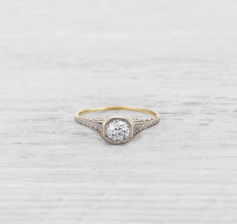 .45 CARAT EDWARDIAN DIAMOND ENGAGEMENT RING