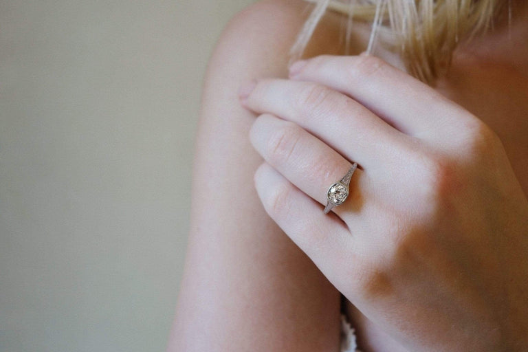 .45 CARAT EDWARDIAN DIAMOND ENGAGEMENT RING