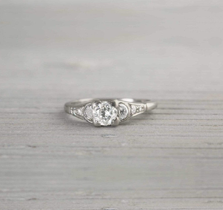 .45 Carat Vintage Diamond Art Deco Engagement Ring