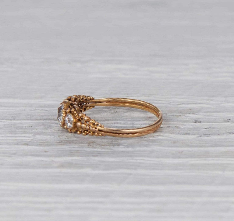 .49 Carat Victorian Three Stone Antique Ring