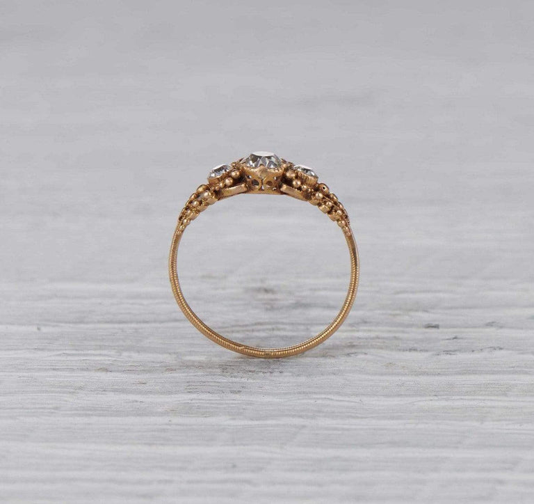.49 Carat Victorian Three Stone Antique Ring