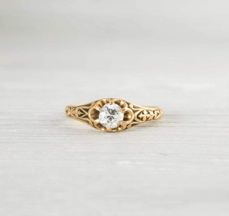 .50 Carat Antique Victorian Diamond & Gold Buttercup Engagement Ring