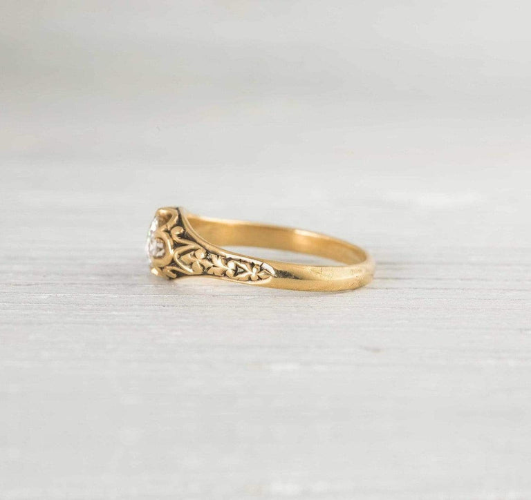 .50 Carat Antique Victorian Diamond & Gold Buttercup Engagement Ring