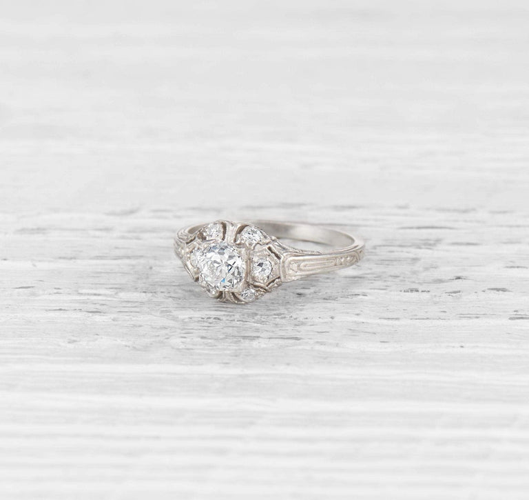 .50 CARAT ART DECO DIAMOND ENGAGEMENT RING