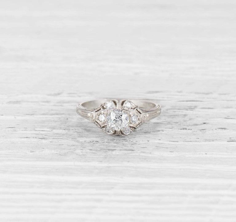 .50 CARAT ART DECO DIAMOND ENGAGEMENT RING