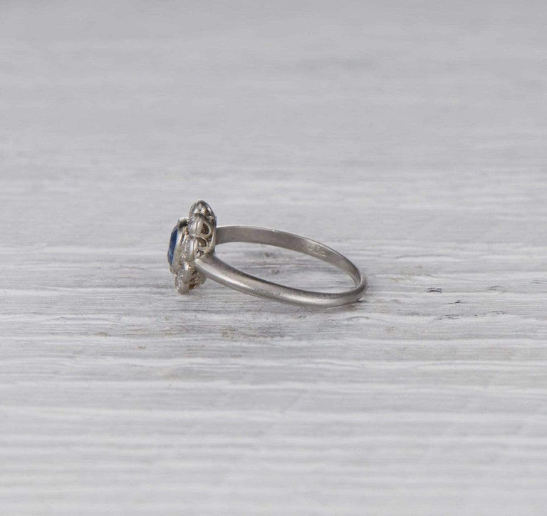 .50 Carat Edwardian Sapphire Cluster Ring
