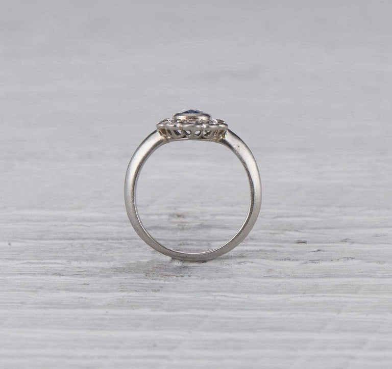 .50 Carat Edwardian Sapphire Cluster Ring