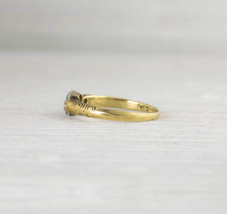 .50 Carat Victorian Emerald & Diamond Engagement Ring