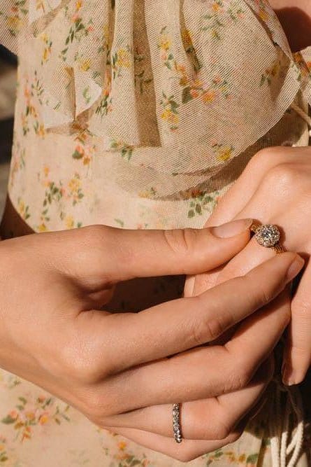 .51 CARAT VICTORIAN DIAMOND CLUSTER ENGAGEMENT RING