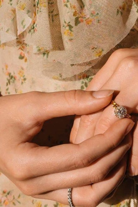 .51 CARAT VICTORIAN DIAMOND CLUSTER ENGAGEMENT RING