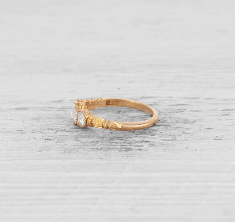 .52 CARAT VICTORIAN THREE STONE DIAMOND ENGAGEMENT RING