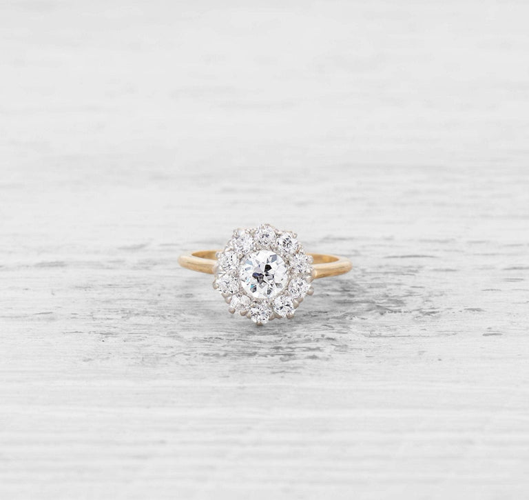 .56 CARAT EDWARDIAN DIAMOND CLUSTER ENGAGEMENT RING