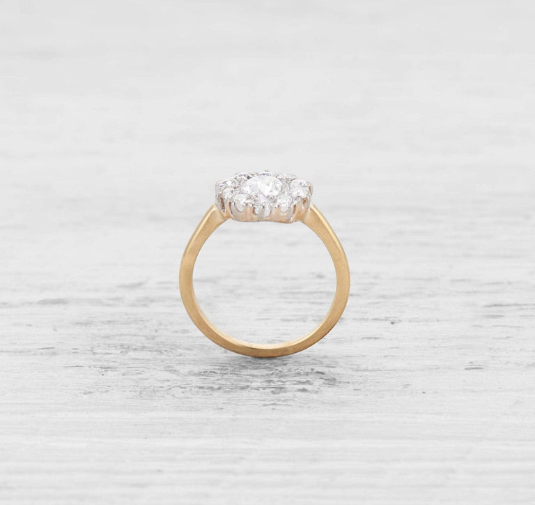 .56 CARAT EDWARDIAN DIAMOND CLUSTER ENGAGEMENT RING