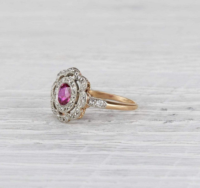 .56 Carat Edwardian Ruby Ring