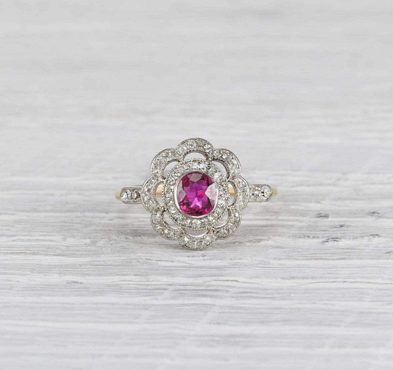 .56 Carat Edwardian Ruby Ring