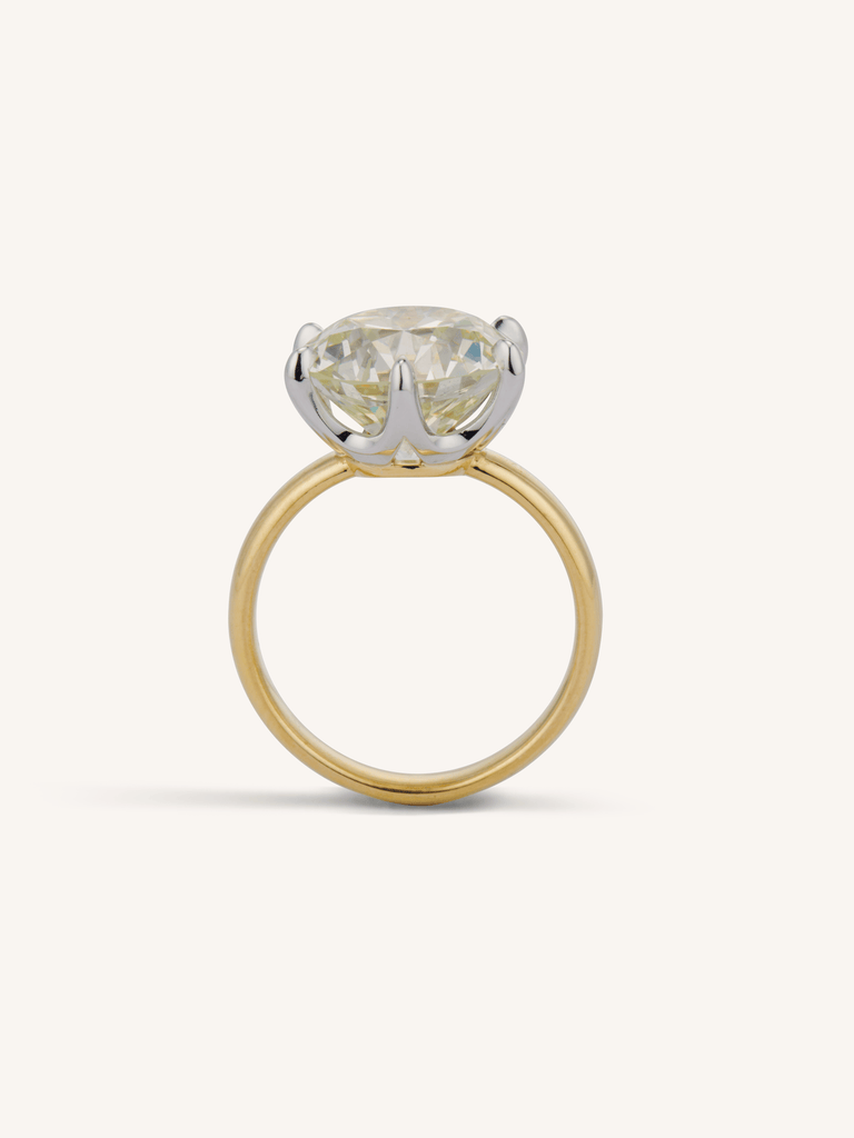 6.64ct Antique Old European Cut Diamond Solitaire Engagement Ring  | Seren Profile